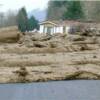 A landslide forced officials to close a section of Highway 30 near Clatskanie, Oregon -- just before the mud and debris poured down, burying at least two homes. December 11, 2007. 
Photo courtesy of Clatskanie, Oregon, PUD employee Kerry Kallunki 