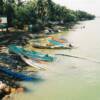 In many of the costal, areas destroyed fiberboats littered the shore. This picture is one of the more extreme examples we saw. Image By:Havidan Rodriguez,University of Delaware, Disaster Relief Center